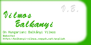 vilmos balkanyi business card